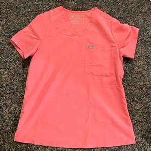 pink figs scrub top
